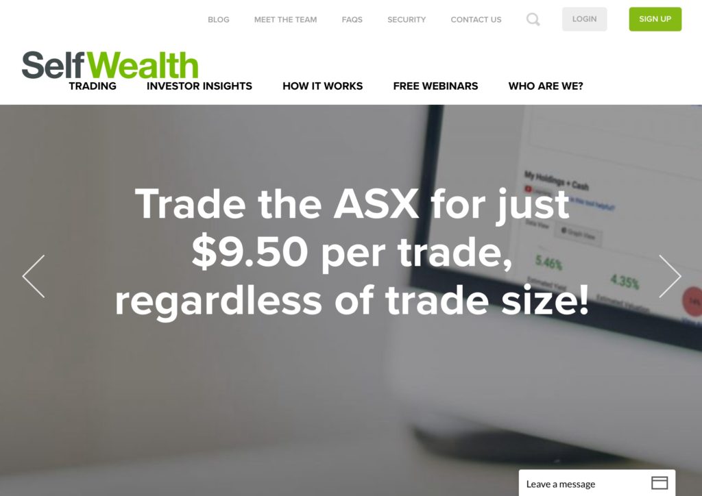 The SelfWealth website