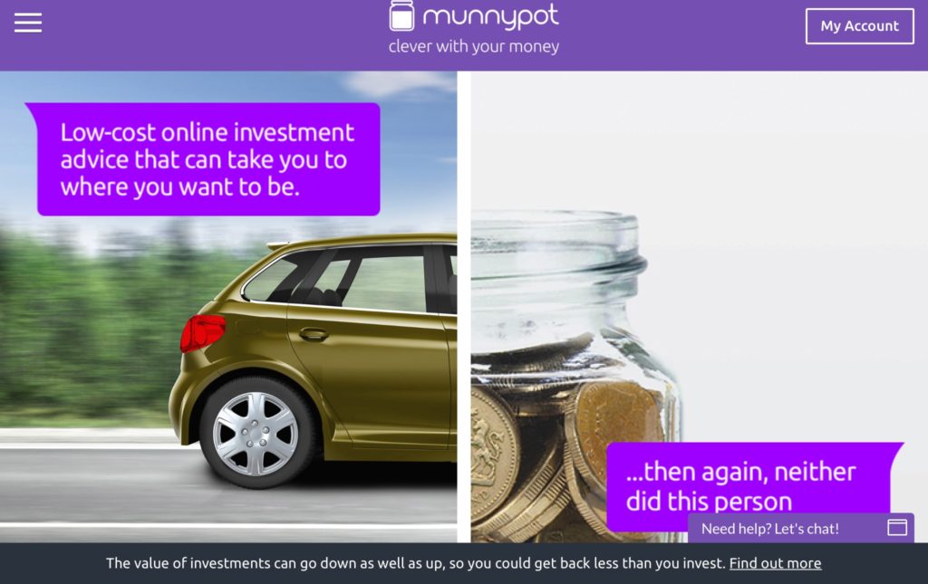 The Munnypot dashboard