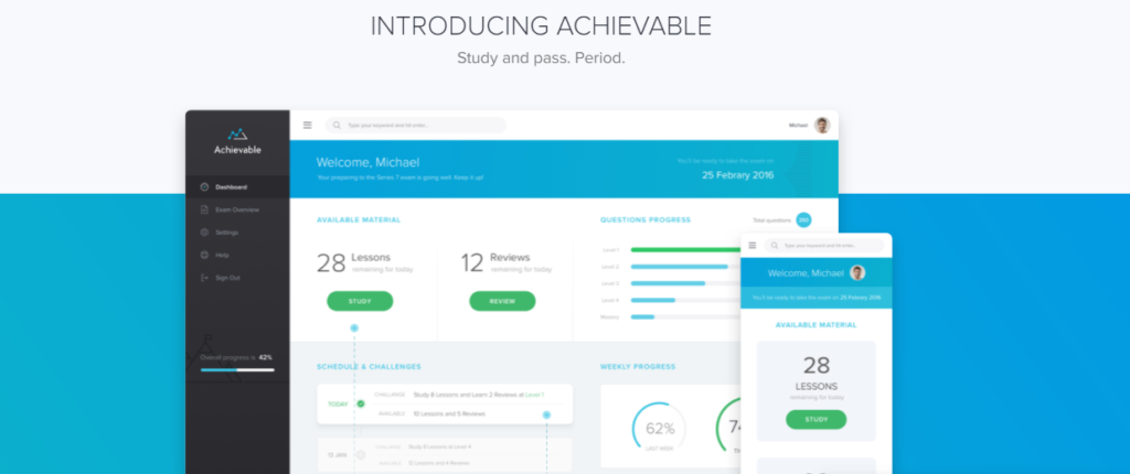 Achievable's dashboard