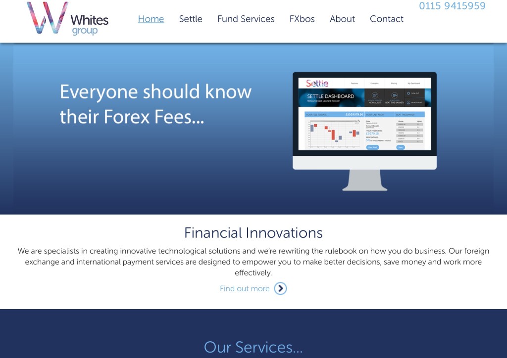 The Whites Technology Group website